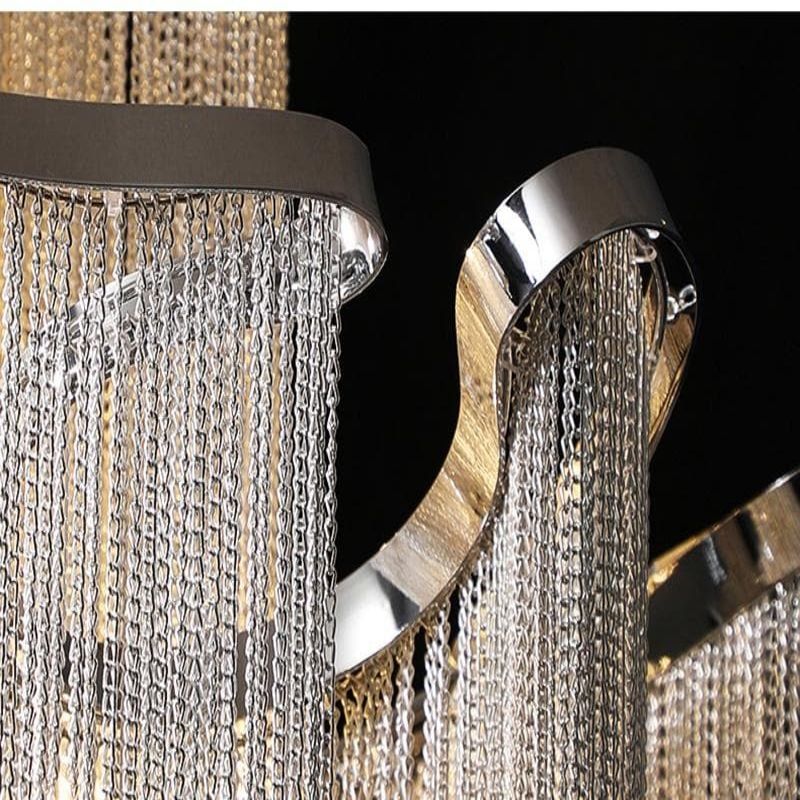 Alisa Luxury Flower Chain Tassel Chandelier - kimoylights