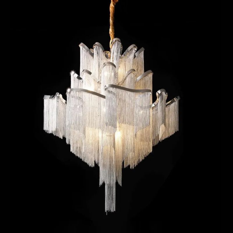 Alisa Luxury Flower Chain Tassel Chandelier- kimoylights