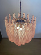 Murano Chandelier 41 Drops Pink