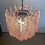 Murano Chandelier 41 Drops Pink