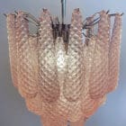 Murano Chandelier 41 Drops Pink
