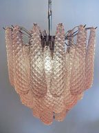 Murano Chandelier 41 Drops Pink