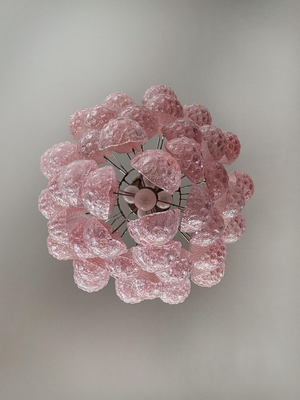 Murano Chandelier 41 Drops Pink