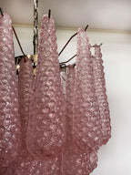 Murano Chandelier 41 Drops Pink