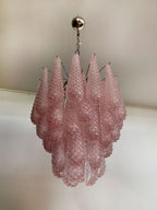 Murano Chandelier 41 Drops Pink