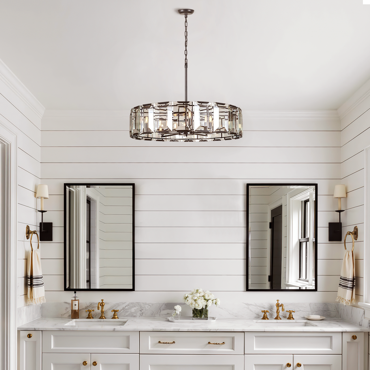 Kiko Crystal Round Chandelier 24"