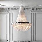 Alisa Luxury Plated Aluminum Chain Tassel Chandelier Diameter 24" 31" - kimoylights