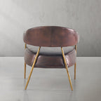 Thaddeus Brown Leather Lounge Armchair