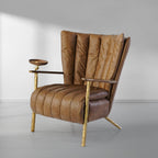 Thaddeus Vintage Leather Armchair Cigar Chair