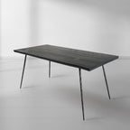Thaddeus Vintage Style Metal Frame Dining Table