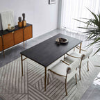 Thaddeus Metal Frame Rattan Long Side Cabinet