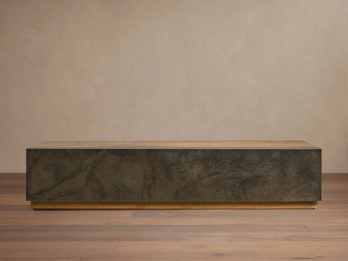 Acacius Industrial Coffee Table Oxidized Steel Reclaimed Wood Living