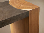 Acacius Steel Wood Console Table Handcrafted Industrial Style Living