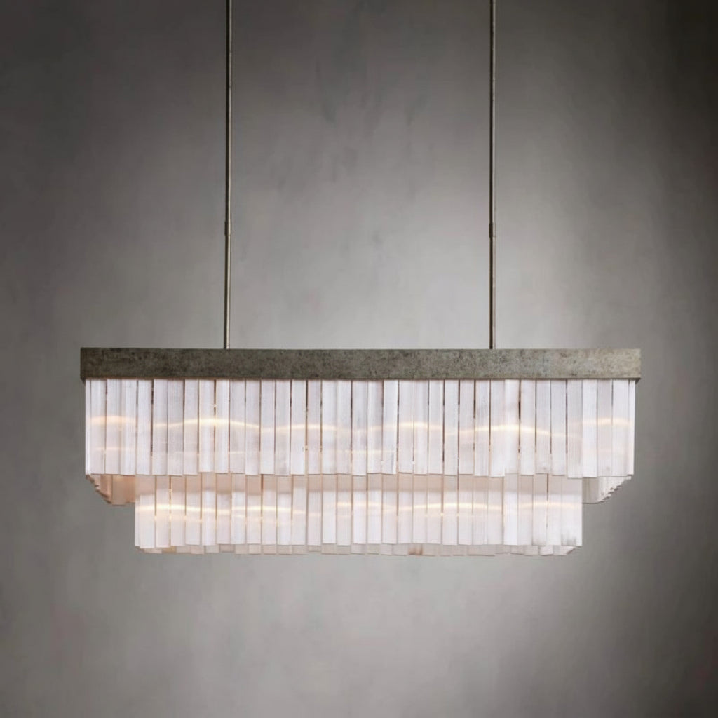 Adam Large Rectangular Chandelier -kimoylights