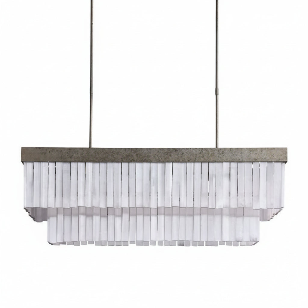 Adam Large Rectangular Chandelier - kimoylights