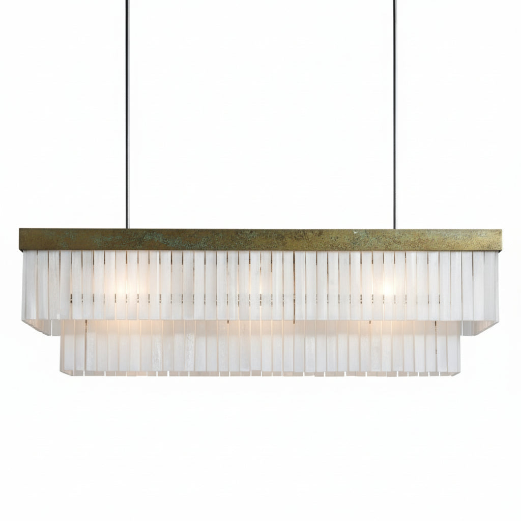 Adam Large Rectangular Chandelier -kimoylights