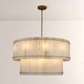 Mara Alabaster Round Tiered Chandelier 60"