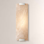 Hand-Carved Alabaster Grand Sconce
