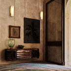 Hand-Carved Alabaster Grand Sconce