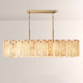 Camelot Alabaster Rectangular Chandelier 72"L