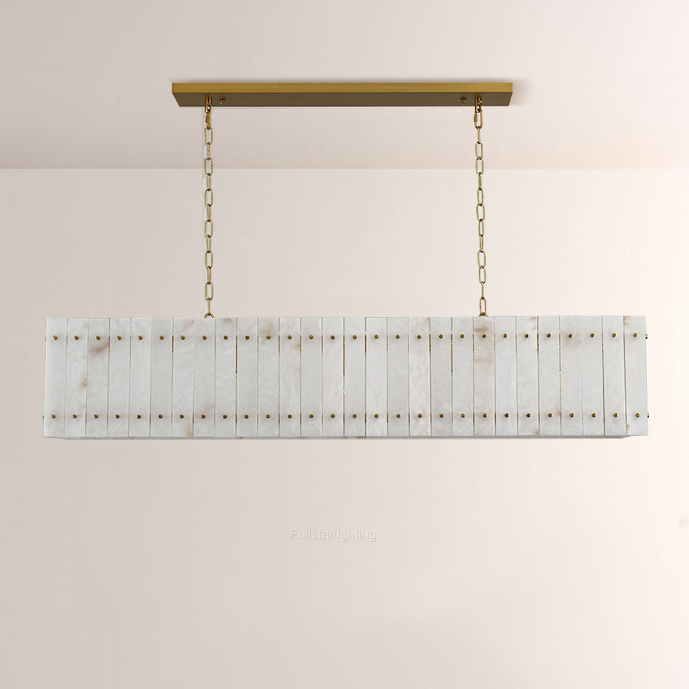 Mara Alabaster Linear Chandelier 72"