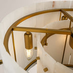 Mara Alabaster Round Chandelier 22"
