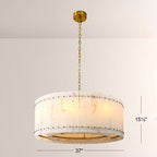 Mara Alabaster Round Chandelier 37"