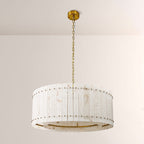 Mara Alabaster Round Chandelier 37"