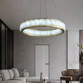 Alabaster Circle Round Chandelier