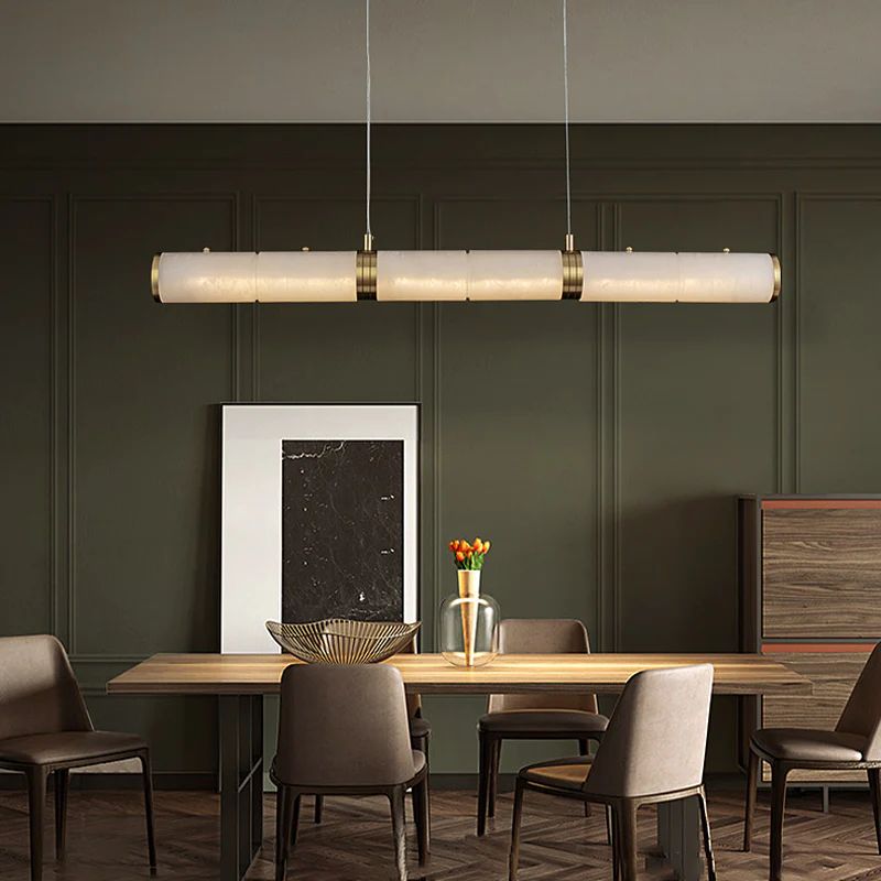 Alabaster Cylindrical Chandelier - kimoylights