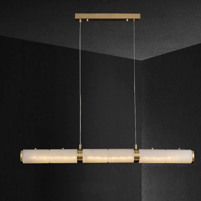Alabaster Cylindrical Chandelier- kimoylights