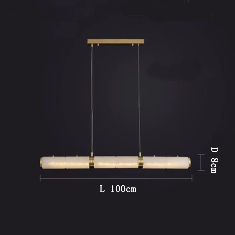 Alabaster Cylindrical Chandelier- kimoylights