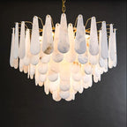 Alabaster Feathery Chandelier - kimoylights