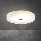 Alabaster Flush Mounted Round Led Chandelier- kimoylights