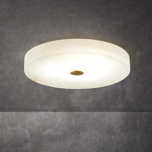 Alabaster Flush Mounted Round Led Chandelier- kimoylights