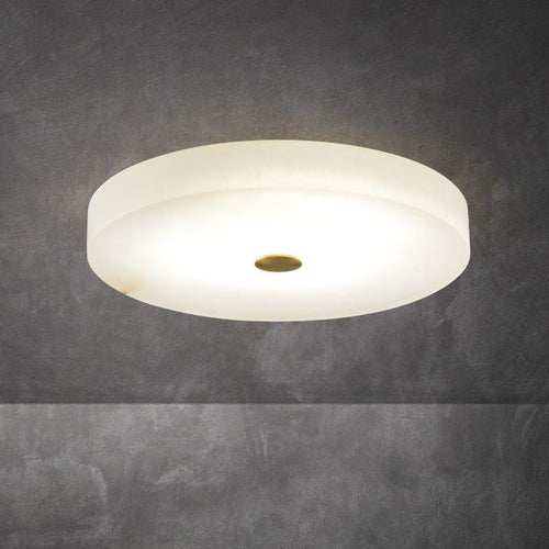 Alabaster Flush Mounted Round Led Chandelier- kimoylights