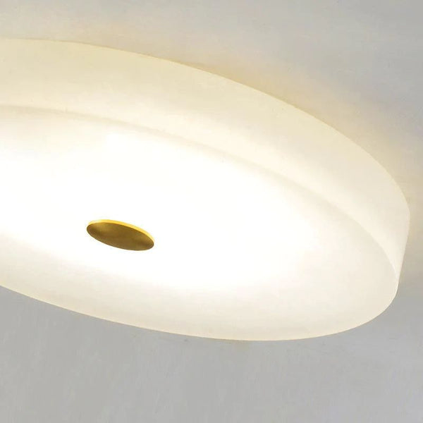 Alabaster Flush Mounted Round Led Chandelier- kimoylights