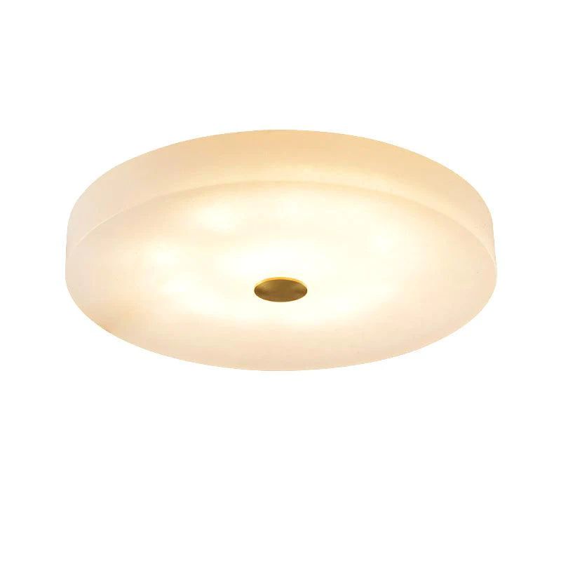 Alabaster Flush Mounted Round Led Chandelier - kimoylights