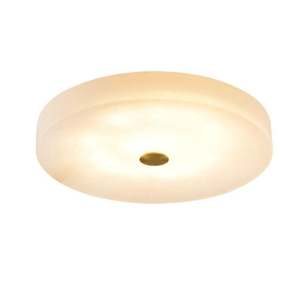 Alabaster Flush Mounted Round Led Chandelier - kimoylights