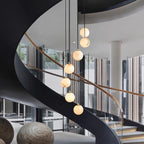 Alabaster Global Wavy Chandelier - kimoylights
