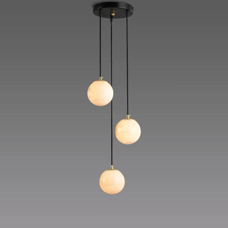 Alabaster Global Wavy Chandelier - kimoylights