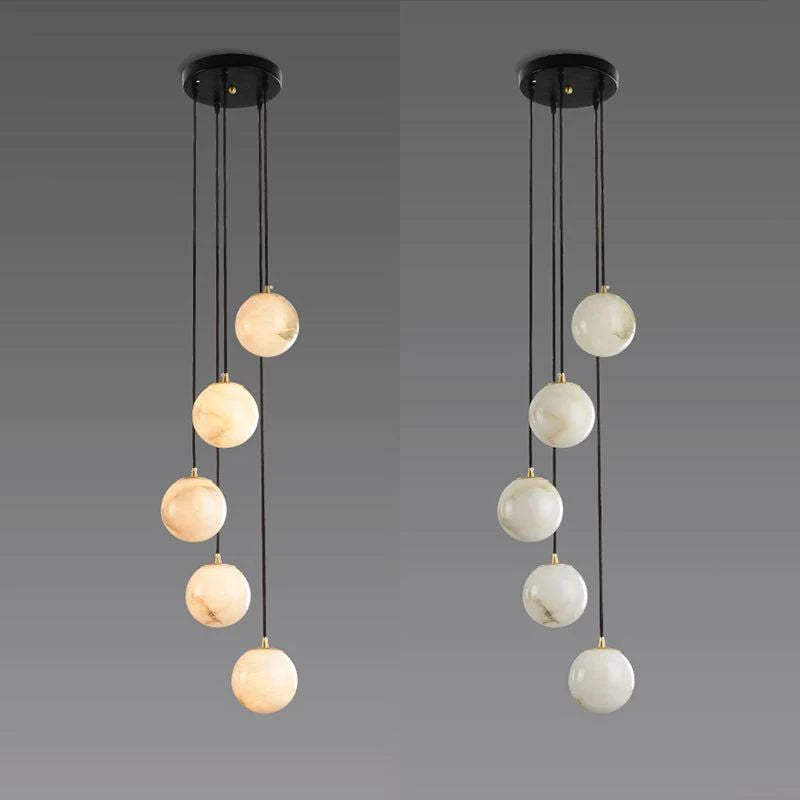 Alabaster Global Wavy Chandelier- kimoylights