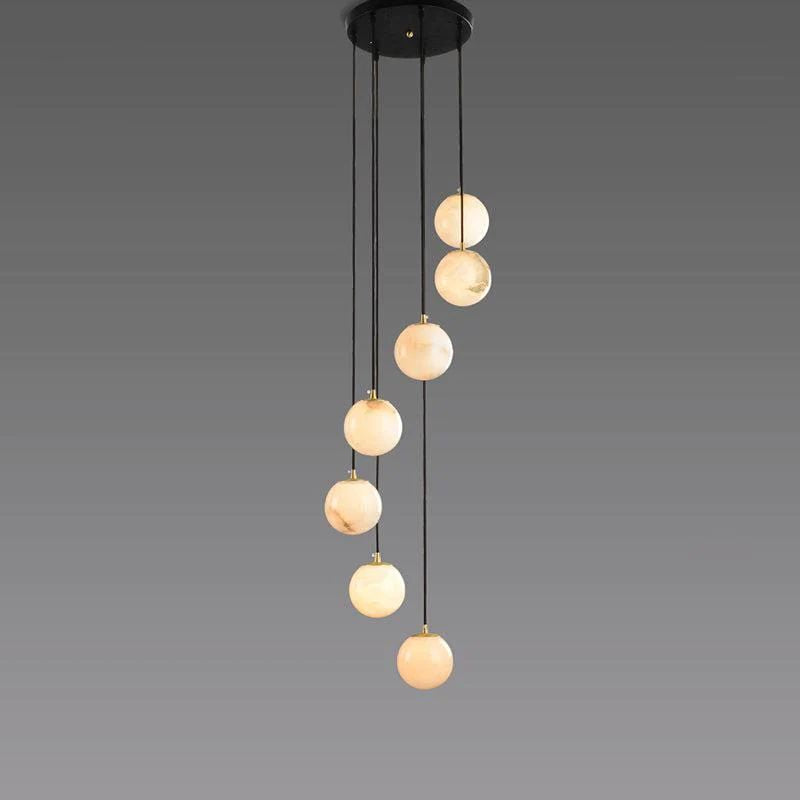 Alabaster Global Wavy Chandelier- kimoylights
