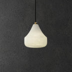 Alabaster Hat Pendant Light