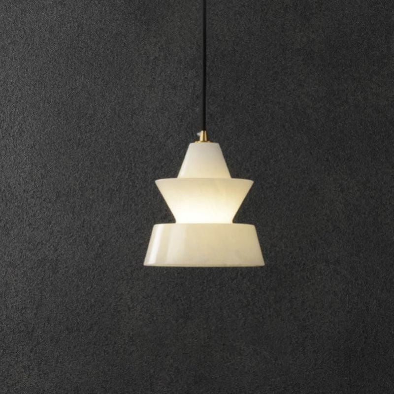 Alabaster Hat Pendant Light