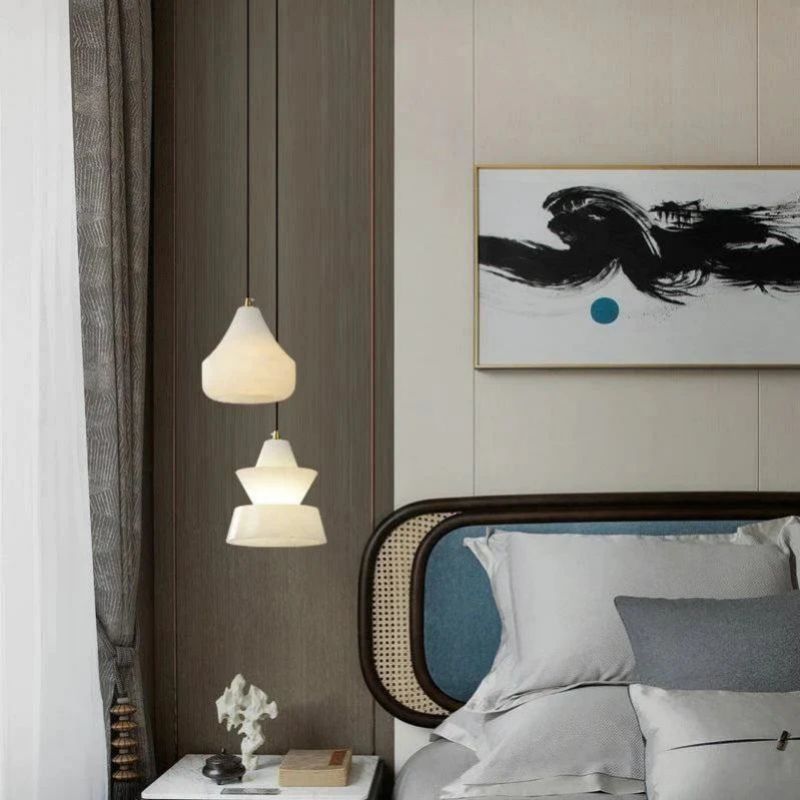 Alabaster Hat Pendant Light