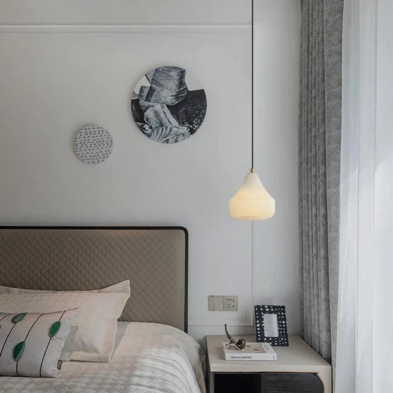 Alabaster Hat Pendant Light