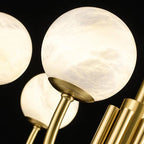 Alabaster Modern Brass Chandelier - kimoylights