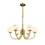 Alabaster Modern Brass Chandelier  - kimoylights