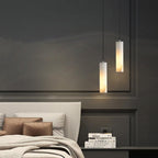 Alabaster Modern Cylindrical Round Chandelier  - kimoylights